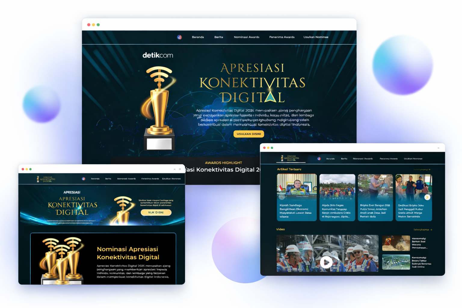 Preview arsitektur backend kampanye Apresiasi Konektivitas Digital