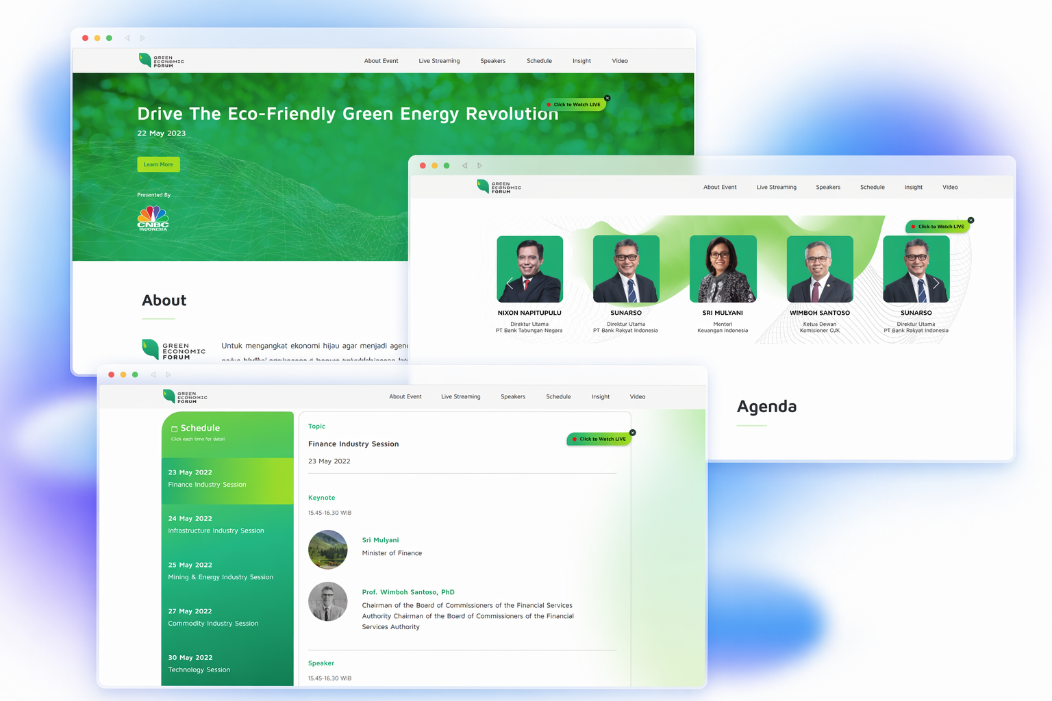 Preview arsitektur backend kampanye CNBC Green Economic Forum